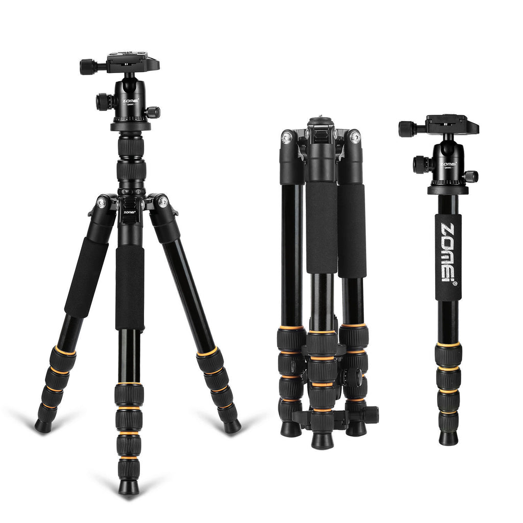 Professional Aluminum Camera Tripod - 156cm Lightweight & Portable for DSLR, Phone & Travel