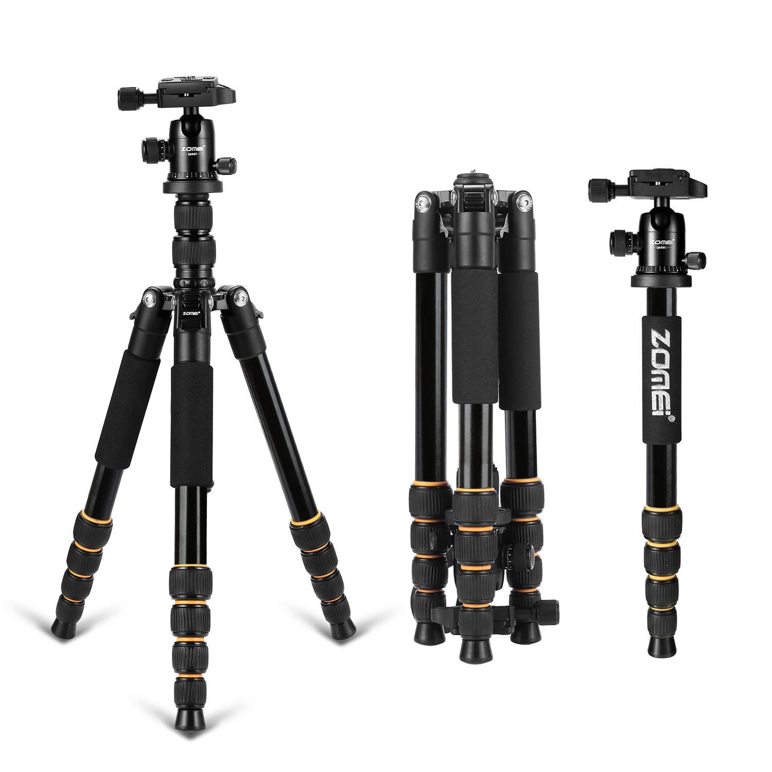 Professional Aluminum Camera Tripod - 156cm Lightweight & Portable for DSLR, Phone & Travel
