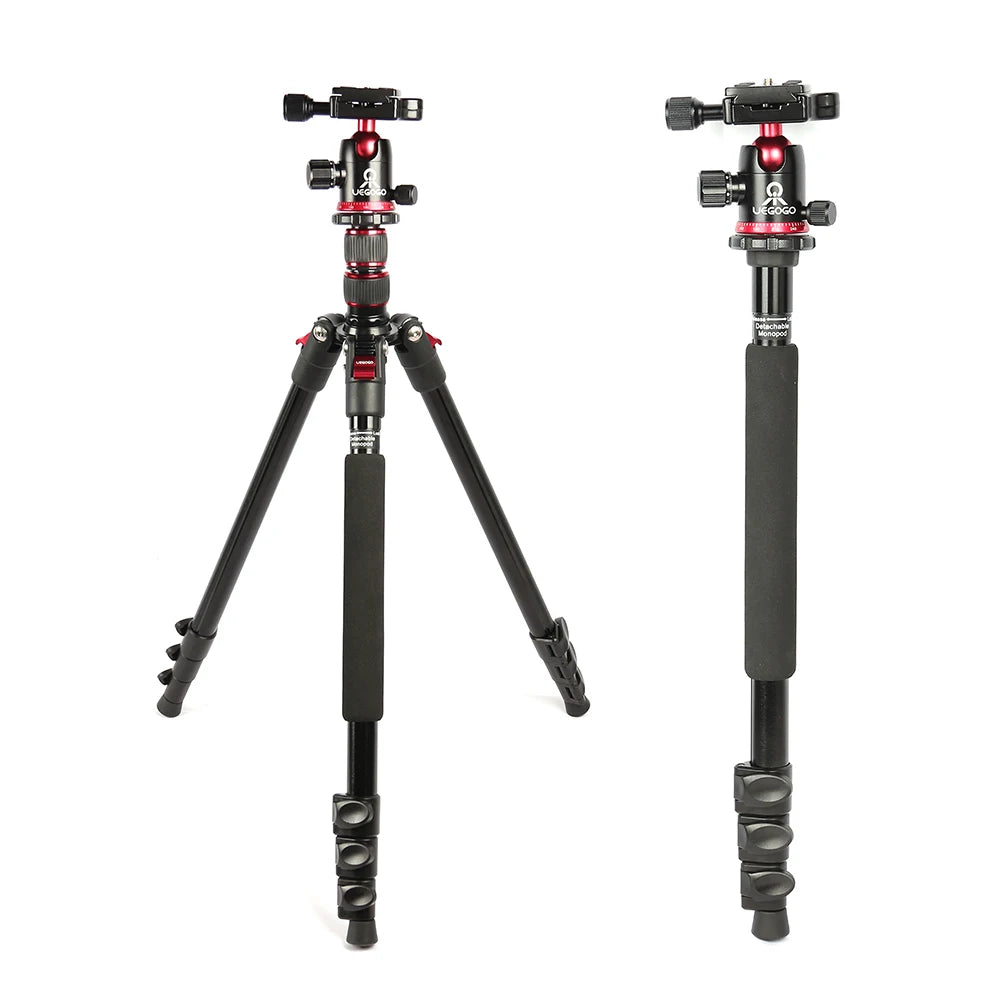 UEGOGO C11 Lightweight Portable Aluminum Tripod Monopod Ball Head Stand for DSLR Camera & Mobile Phone