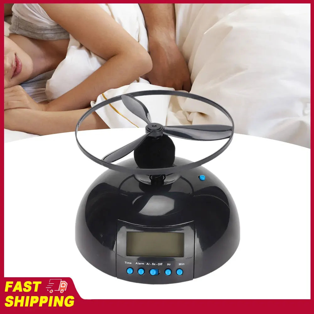 Multipurpose Run Away Flying Alarm Clock Bedroom Bedside Clock Electronic Clock Tool for Bedroom  Home School Mini Alarm Clock