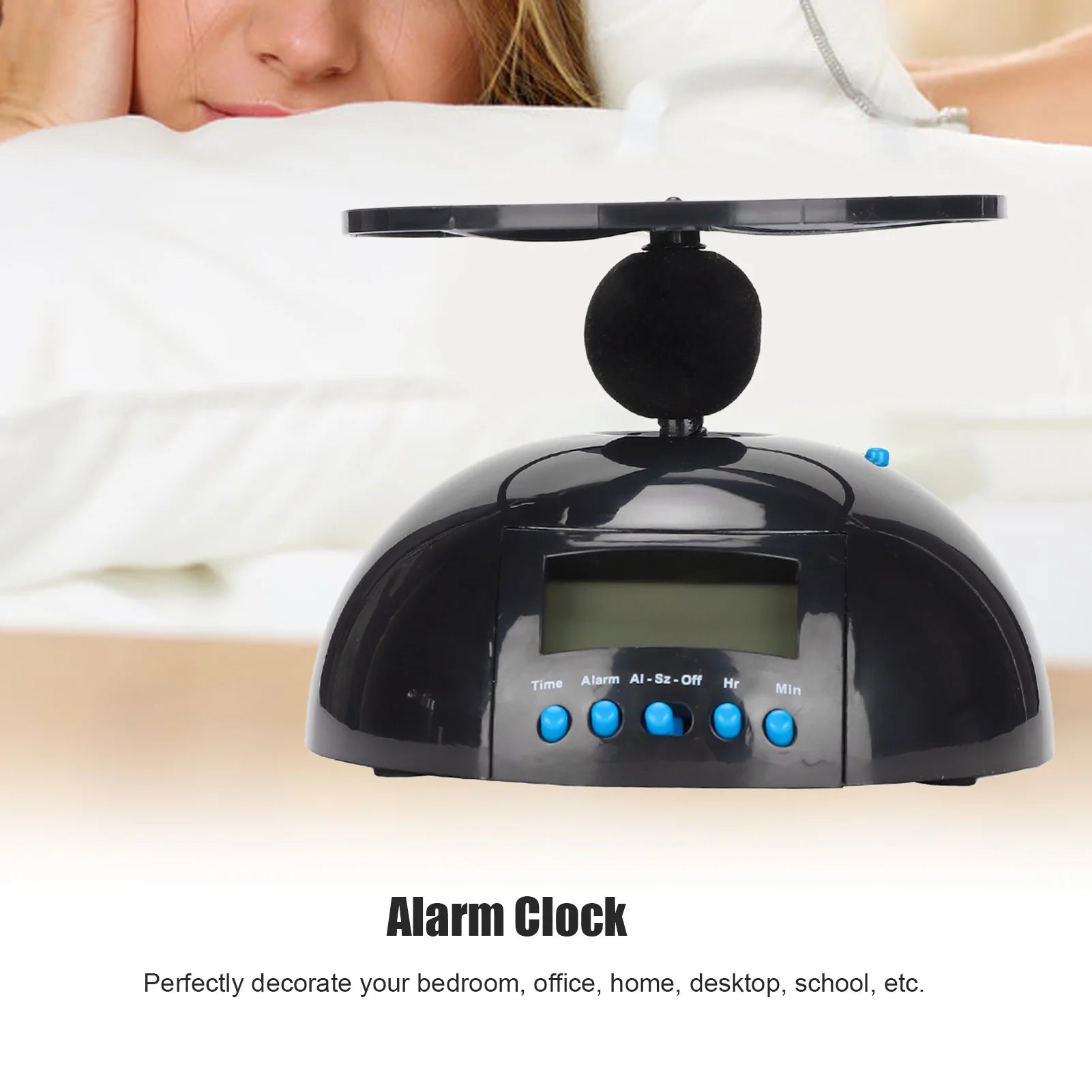 Multipurpose Run Away Flying Alarm Clock Bedroom Bedside Clock Electronic Clock Tool for Bedroom  Home School Mini Alarm Clock